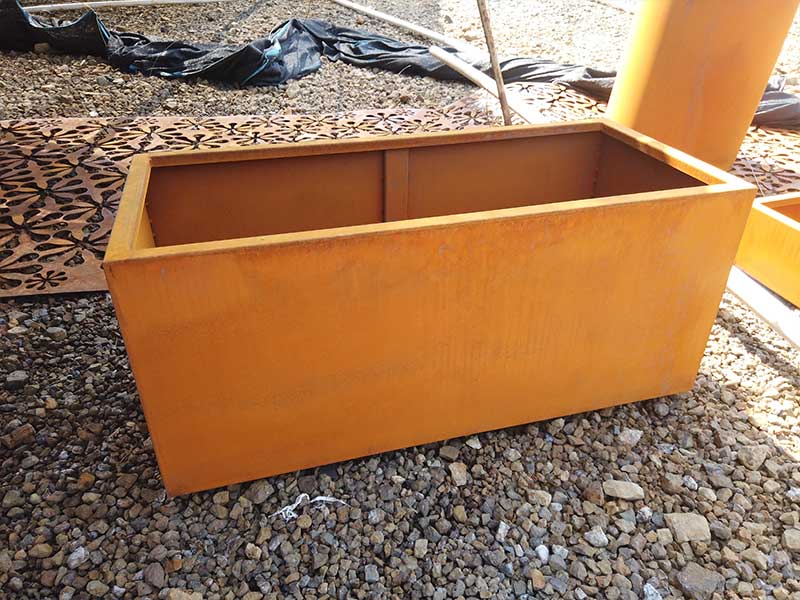 <h3>Corten Steel Trough - Rectangular Planter - Taylor Made Planters</h3>
